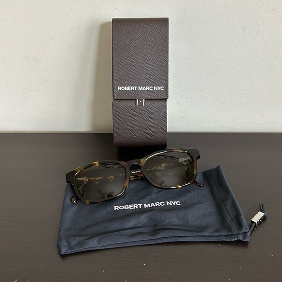 ROBERT MARC NYC Sunglasses Mens 5048 Matte Tortoise NEW - Picture 2 of 9